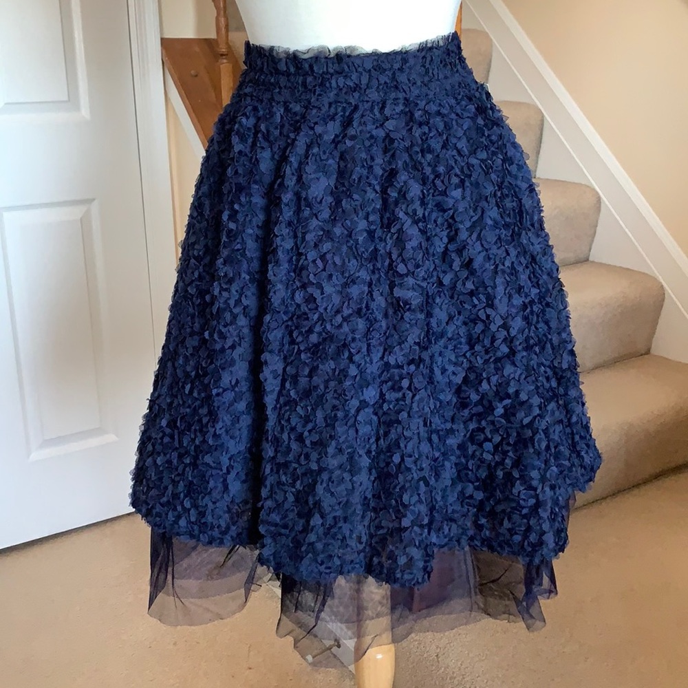 Halogen Navy A-Line Skirt
